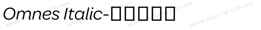 Omnes Italic字体转换